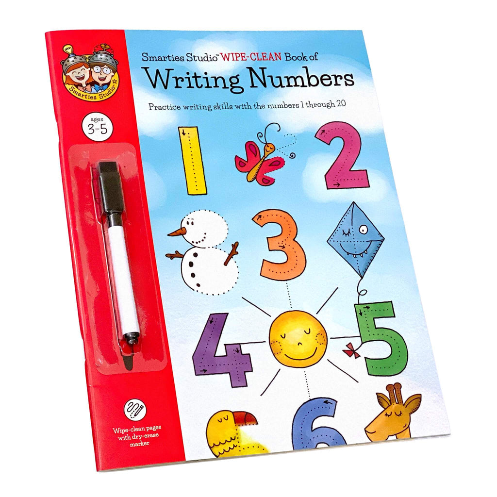 Smarties Studio Wipe Clean Book of Writing Numbers - Front Cover