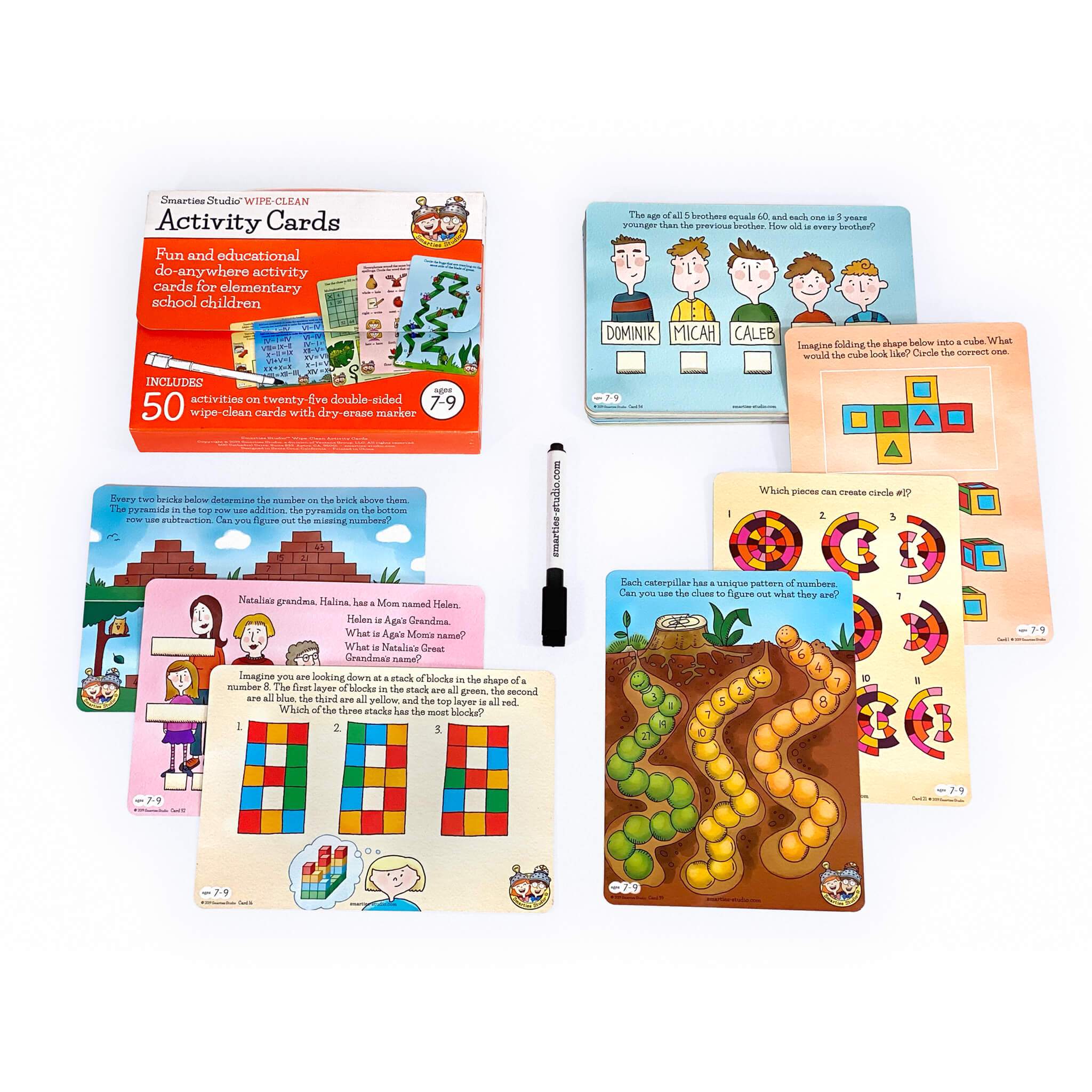 Smarties Studio Wipe Clean Activity Cards for Ages 7-9 ~ Breakout